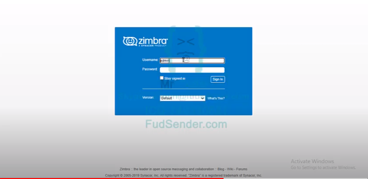 Zimbra Scam Page 2020